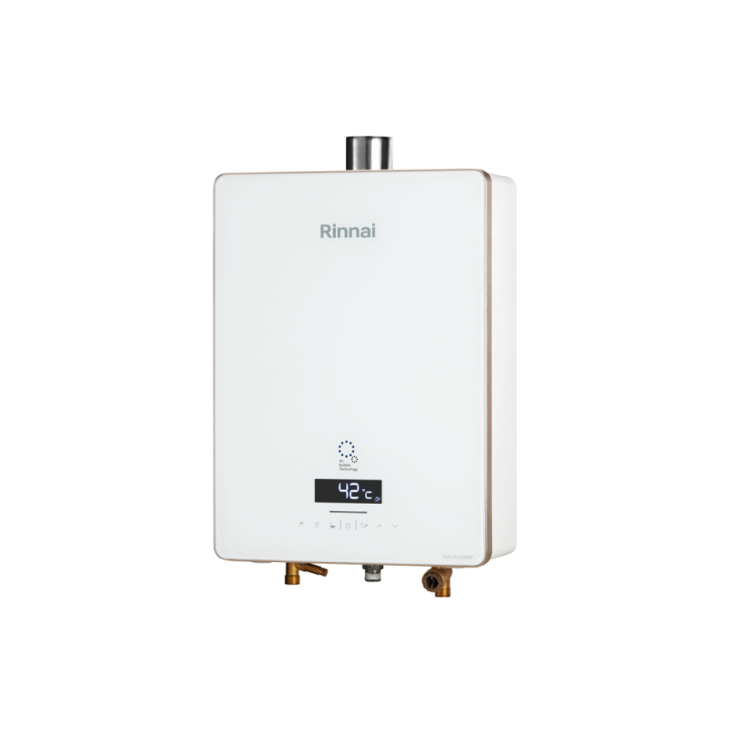 Rinnai 林內 RUA-UC1628WF｜水量伺服器｜16公升 鏡面款智能控溫熱水器